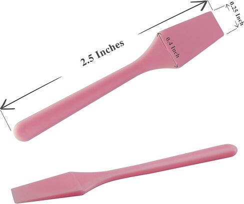 100 Pack 2.5 Inch Cosmetic Spatulas - Small Plastic Spatula for Cosmetics, Creams, & Crafts | Makeup Spatula or Multipurpose Mini Applicator for Mixing, Skincare, or Scraping Jars | Black in Saudi Arabia