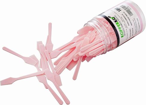 100 Pack 2.5 Inch Cosmetic Spatulas - Small Plastic Spatula for Cosmetics, Creams, & Crafts | Makeup Spatula or Multipurpose Mini Applicator for Mixing, Skincare, or Scraping Jars | Black in Saudi Arabia