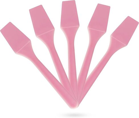 100 Pack 2.5 Inch Cosmetic Spatulas - Small Plastic Spatula for Cosmetics, Creams, & Crafts | Makeup Spatula or Multipurpose Mini Applicator for Mixing, Skincare, or Scraping Jars | Black in Saudi Arabia