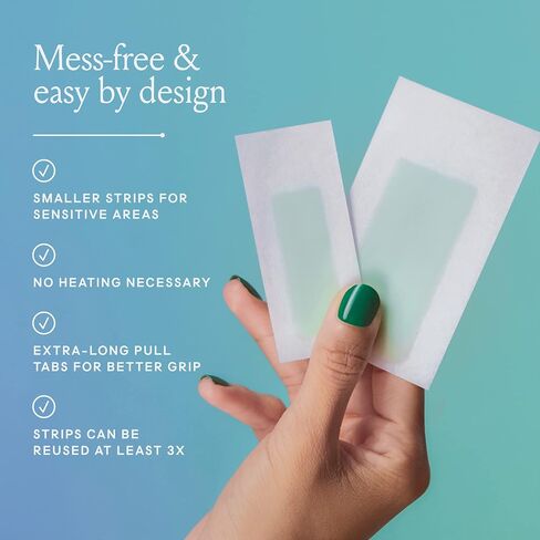 Billie Wax Kit - Body & Underarm - Easy & Convenient - No Heat - Made With Aloe & Avocado Oil - Vegan Soft-Gel - 36 wax strips - 6 post-wax serum wipes in Saudi Arabia