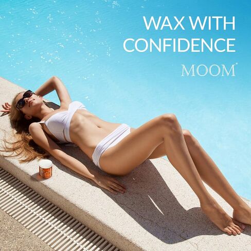 MOOM Organic Sugar Wax with Tea Tree Oil, 12 oz Jar - Hair Removal for Bikini, Brazilian, Face & Legs - Soft Wax for Sensitive Skin, Wax Beads Alternative For Women & Men (Waxing Strips NOT Included) in Saudi Arabia