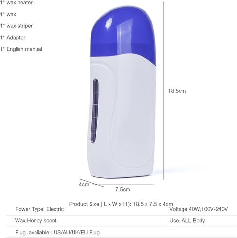 Portable Wax Warmer for Hair Removal, Electric Roll On Wax Heater Home Depilatory Waxing Kit for Women and Men, by IeBilif (Pink) in Saudi Arabia