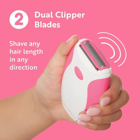 Clio PALMPERFECT Women's Electric Shaver and Bikini Trimmer - Versatile Cordless Wet Dry Shaver, Close, Gentle Shave Without Irritation or Discomfort, Perfect for Legs, Underarms, and Bikini Trimming in Saudi Arabia