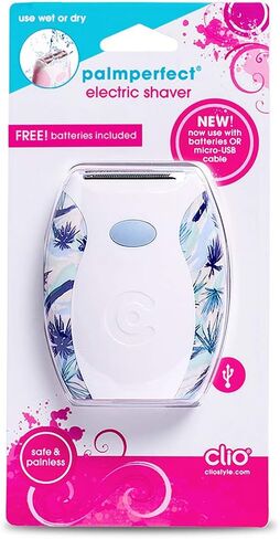 Clio PALMPERFECT Women's Electric Shaver and Bikini Trimmer - Versatile Cordless Wet Dry Shaver, Close, Gentle Shave Without Irritation or Discomfort, Perfect for Legs, Underarms, and Bikini Trimming in Saudi Arabia