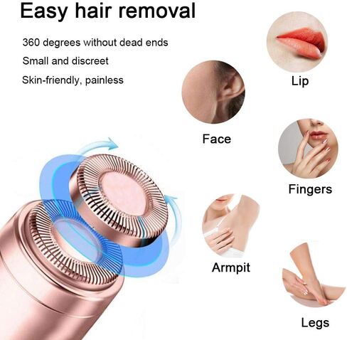 رؤوس بديلة لإزالة شعر الوجه: متوافقة مع أداة إزالة شعر الوجه الخالية من العيوب من Finishing Touch للنساء كما نشاهد على التلفاز، ذهب وردي مطلي بالذهب عيار 18 قيراط (الجيل الثاني، عبوتان) in Saudi Arabia