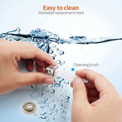 رؤوس بديلة خالية من العيوب، متوافقة مع اداة ازالة شعر الوجه بدون عيوب كما تظهر على التلفزيون، الجيل 1 مطلية بالذهب (6 قطع) مع فرشاة تنظيف وتخزين حافظة in Kuwait