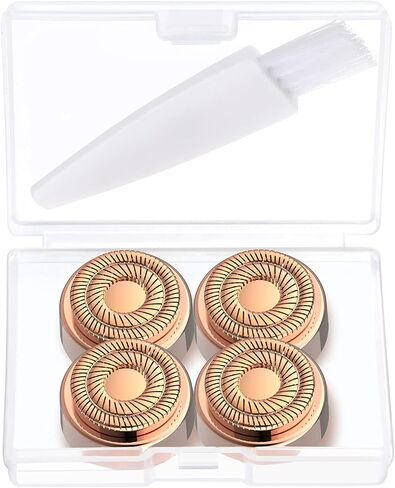 Dealswin Facial Hair Remover Replacement Heads：Compatible with Gen 1 Finishing Touch Flawless Facial Hair Removal Tool Women, As Seen On TV 18K Gold-Plated Rose Gold 4 Count, Generation 1 Single Halo in Saudi Arabia
