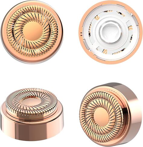 Dealswin Facial Hair Remover Replacement Heads：Compatible with Gen 1 Finishing Touch Flawless Facial Hair Removal Tool Women, As Seen On TV 18K Gold-Plated Rose Gold 4 Count, Generation 1 Single Halo in Saudi Arabia