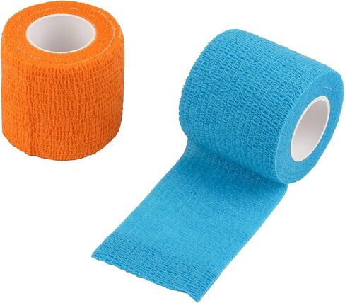 12 Packs Self Adherent Cohesive Wrap Bandages 4 Inches X 5 Yards, First Aid Tape, Elastic Self Adhesive Tape, Athletic, Sports wrap Tape, Vet Wrap, Bandage Wrap for Sports, Wrist,Ankle (Rainbow Color) in Saudi Arabia