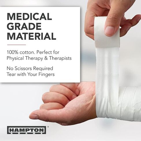 Hampton Adams (32 Pack White Bulk Athletic Tape - 1.5" x 45 feet Per Roll - NO Sticky Residue & Easy to Tear - Perfect for Sports Athletes, Trainers & First Aid Injury Wrap: Fingers Ankles Wrist in Saudi Arabia