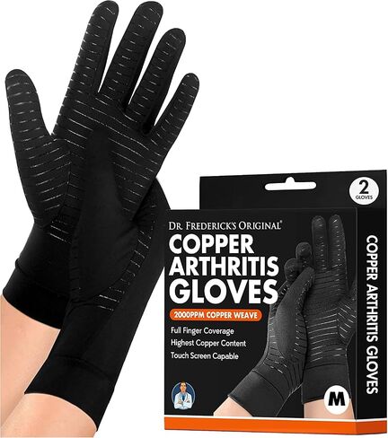 Dr. Frederick's Original Copper Arthritis Glove - 2 Gloves - Perfect Computer Typing Gloves - Fit Guaranteed - Small in Saudi Arabia