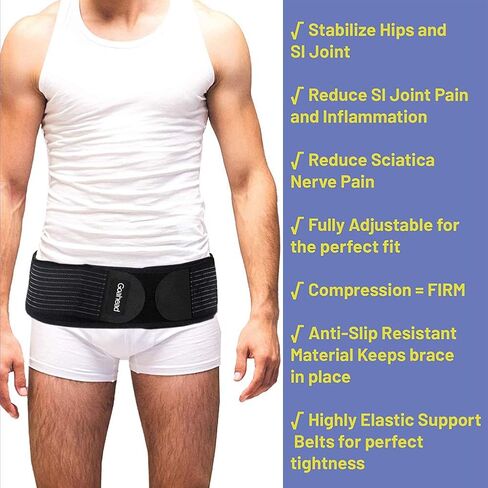 Avaneeny Medical Si Sacroiliac Hip Belt for Women and Men That Alleviate Sciatic, Pelvic, Lower Back and Leg Pain, Stabilize SI Joint, Anti-Slip and Pilling-Resistant in Kuwait