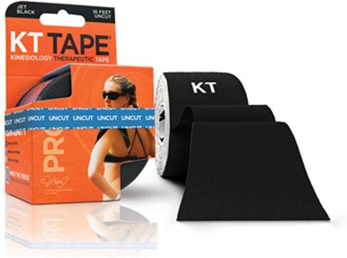 شريط رياضي علاجي صناعي من KT Tape Pro، بكرة غير مقطوعة بطول 16 قدم، أسود داكن in Kuwait