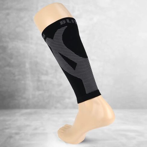 BLITZU Calf Compression Sleeves, Footless Compression Socks for Men & Women | Leg Support Brace, Shin Splint Pain Relief, Reduce Varicose Vein Swelling, Muscle Recovery, Running, Nursing, Fitness, Travel in Kuwait