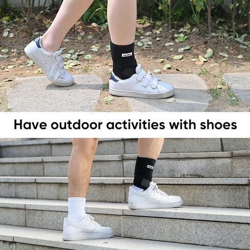 NEOFECT Drop Foot Brace Black Right AFO Foot Drop Brace للمشي، دعامة إسقاط القدم مع الأحذية، معدات استعادة السكتة الدماغية، جبيرة ليلية ناعمة لإسقاط القدم، دعامة قطرة القدم للنوم، دعامة الكاحل قابلة للتعديل in Kuwait