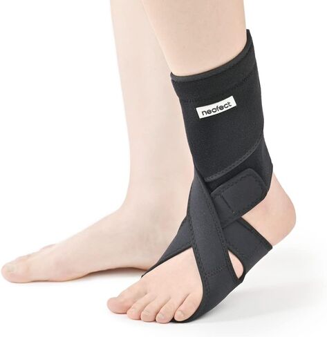 NEOFECT Drop Foot Brace Black Right AFO Foot Drop Brace للمشي، دعامة إسقاط القدم مع الأحذية، معدات استعادة السكتة الدماغية، جبيرة ليلية ناعمة لإسقاط القدم، دعامة قطرة القدم للنوم، دعامة الكاحل قابلة للتعديل in Kuwait