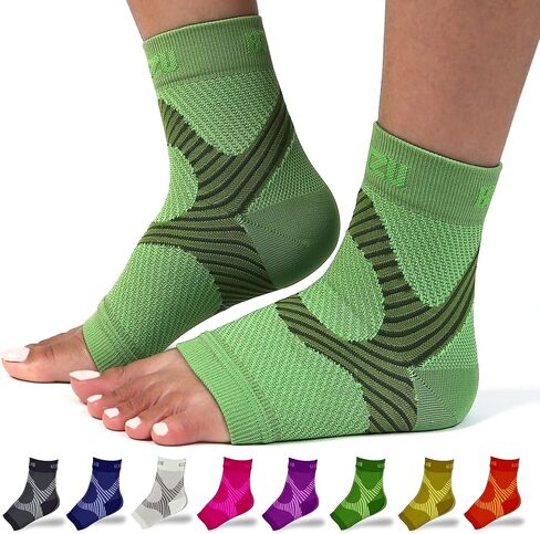 BLITZU Compression Socks for Plantar Fasciitis, Achilles Tendonitis Relief. Ankle Compression Sleeve for Heel Spurs, Foot Swelling, Fatigue & Sprain. Arch Support Brace for Sports, Gym Black S-M in Saudi Arabia