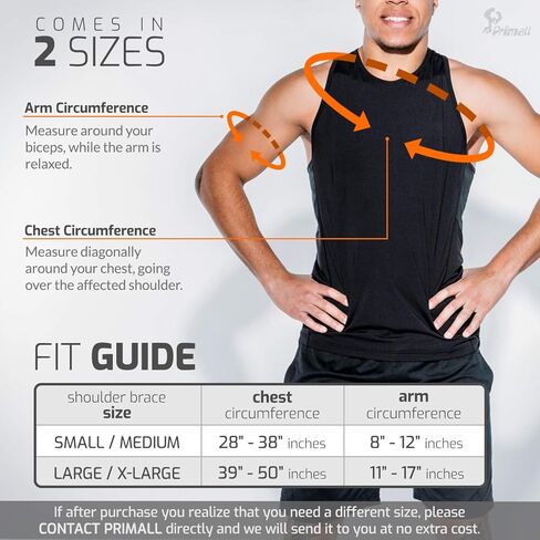 دعامة الكتف الأولية للرجال والنساء | كم ضغط على الكتف لتقويم العظام للكفة المدورة الممزقة، وخلع مفصل التيار المتردد، والإصابات الأخرى | غلاف لدعم الكتف لتخفيف الآلام (كبير/كبير جدًا) in Kuwait