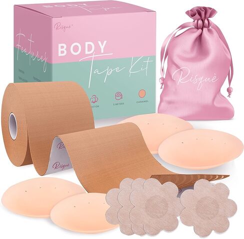 Chest Brace Kit Achieve Chest Brace Lift & Contour | Sticky Tape Waterproof Sweat-Proof Bob Tape in Saudi Arabia