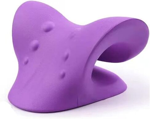 RESTCLOUD Neck and Shoulder Relaxer, Cervical Traction Device for TMJ Pain Relief and Cervical Spine Alignment, Chiropractic Pillow Neck Stretcher (Blue) in Saudi Arabia