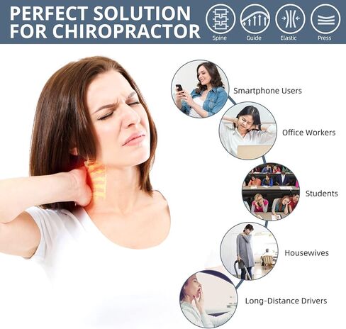 نقالة الرقبة من Wifamy لتخفيف آلام الرقبة، واسترخاء الرقبة والكتف مع وسادة وسادة، وجهاز جر الرقبة العنقية لتخفيف آلام المفصل الفكي الصدغي ومحاذاة العمود الفقري العنقي in Kuwait