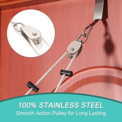 Fanwer Shoulder Pulley, Over The Door Exercise Pulley for Rotator Cuff Recovery, Arm Rehabilitation Over Head Pulley System, Increase Mobility │ Flexibility Stretching │ Range of Motion… in Saudi Arabia