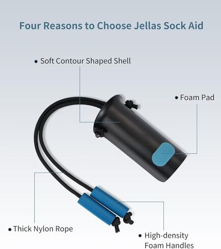 3-Piece Hip Knee Replacement Recovery Kit, Jellas 32-inch Foldable Reacher Grabber with Shoehorn, Sock Aid Device for Seniors, 14-inch Bath Sponge 2 Sides in Kuwait