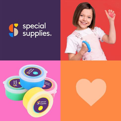 Special Supplies Therapy Putty for Kids and Adults - Resistive Hand Exercise Stress Relief Therapy Putty Kit, Set of 4 Strengths, Three Ounces of Each Putty in Saudi Arabia