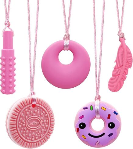 Chew Necklaces for Sensory Kids, Sensory Chewy Toys for Boys with Autism, ADHD, SPD, Chewing, Silicone Chewing Necklace Reduce Adult Anxiety Fidgeting in Saudi Arabia