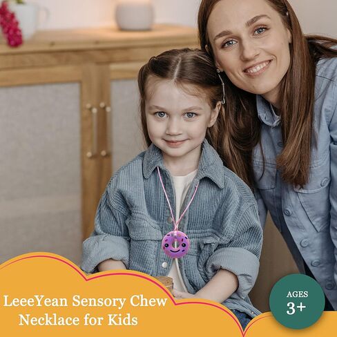 Chew Necklaces for Sensory Kids, Sensory Chewy Toys for Boys with Autism, ADHD, SPD, Chewing, Silicone Chewing Necklace Reduce Adult Anxiety Fidgeting in Saudi Arabia