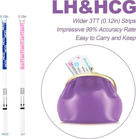 MomMed Ovulation Test Strips, Ovulation and Pregnancy Tests (LH50-HCG20), Includes 50 Ovulation Tests and 20 Pregnancy Tests with 70 Urine Cups, Accurately Track Ovulation and Detect Early Pregnancy in Saudi Arabia