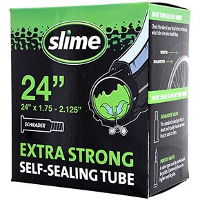 Slime 30047 Bike Inner Tube with Slime Puncture Sealant, Self Sealing, Prevent and Repair, Schrader Valve, 24"x 1.75-2.125" in Saudi Arabia