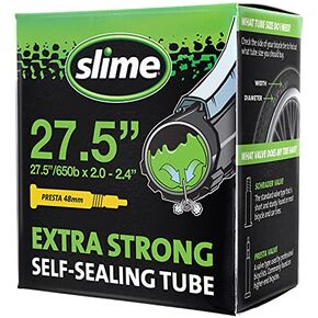 Slime 30076 Bike Inner Tube with Slime Puncture Sealant, Extra Strong, Self Sealing, Prevent and Repair, Presta Valve, 27.5 (650b) x 2.0-2.4 in Kuwait