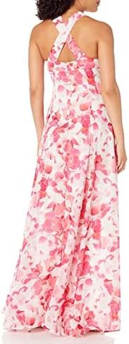 Calvin Klein Women's Floral Print V-Neck Gown in Saudi Arabia