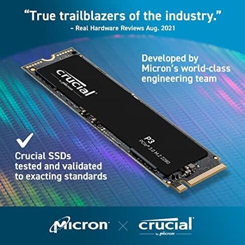 Crucial P3 1TB PCIe Gen3 3D NAND NVMe M.2 SSD, up to 3500MB/s - CT1000P3SSD8 in Kuwait