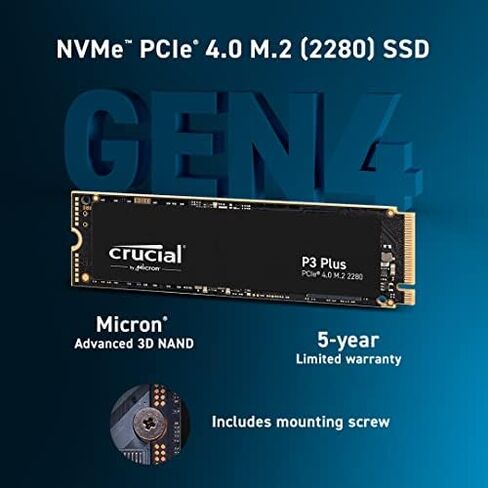 Crucial P3 1TB PCIe Gen3 3D NAND NVMe M.2 SSD, up to 3500MB/s - CT1000P3SSD8 in Saudi Arabia