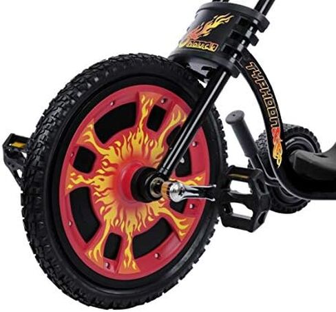 عربة دواسة تايفون المحدودة من هاوك (هونج كونج) مزودة بقضبان مقبض للتعليق على شكل قرد وإطارات مطاطية حقيقية بحافة أمامية 38.1 سم ومقعد منخفض قابل للتعديل in Kuwait