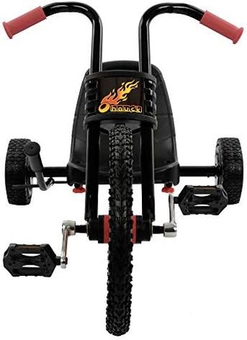 عربة دواسة تايفون المحدودة من هاوك (هونج كونج) مزودة بقضبان مقبض للتعليق على شكل قرد وإطارات مطاطية حقيقية بحافة أمامية 38.1 سم ومقعد منخفض قابل للتعديل in Kuwait