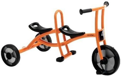 Constructive Playthings WIN-554 Trike for Two Tricycle for Two Children, Kindergarten Grade to 3 Grade, 39" H, 23" L, 20.19" W in Saudi Arabia