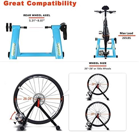 حامل مدرب الدراجة السائل من سايكلين لركوب الدراجات في الأماكن المغلقة مع تقليل الضوضاء، حامل تدريب محمول للدراجات الهوائية مع عجلة سوائل، مدرب مقاوم للدراجات النارية والدراجات الجبلية in Kuwait