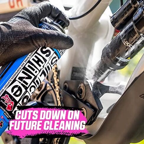 Muc Off Silicon Shine, 500 Milliliters - Highly Advanced, Friction-Reducing Bicycle Shine Spray for A Glossy Finish - Suitable for All Types of Bike in Kuwait