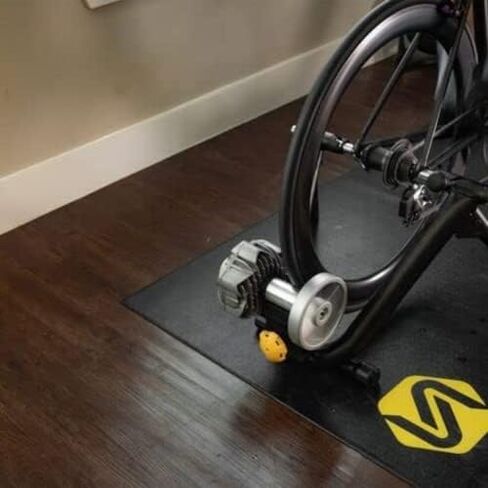 ساريس، ملحق مدرب الدراجة، بساط التدريب 65 × 36 بوصة، أسود in Kuwait