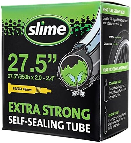 Slime 30076 Bike Inner Tube with Slime Puncture Sealant, Extra Strong, Self Sealing, Prevent and Repair, Presta Valve, 27.5 (650b) x 2.0-2.4 in Kuwait