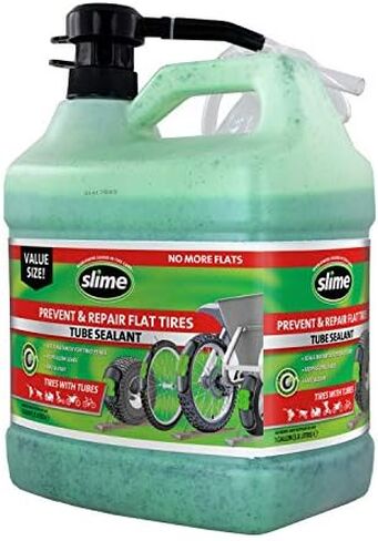 Slime 10204 Bike Tube Puncture Repair Sealant with Pump, Prevent and Repair, suitable for all Bicycles, 1 Gallon bottle in Kuwait