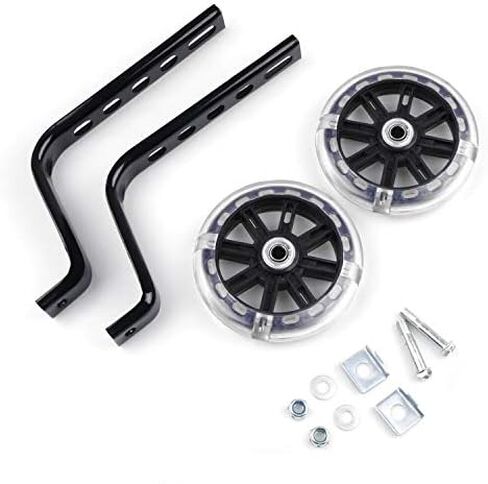 عجلات تدريب Tiekoun، عجلة تدريب على دراجة الأطفال Flash Mute مناسبة لـ 12 14 16 18 بوصة بما في ذلك المجموعة المثبتة in Kuwait