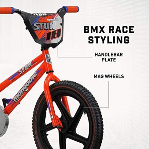 Mongoose Stun Freestyle BMX Bike for Kids, 18-Inch Wheels in Saudi Arabia