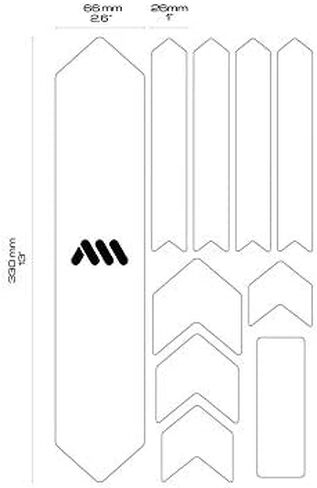 إطار حماية عالي التأثير من AMS على الطراز الجبلي بالكامل شبه شفاف - يحمي دراجتك من الخدوش والضربات in Kuwait