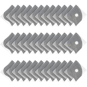 36 Individually Wrapped Face Cover Filter Insert - Activated Carbon Filters for Most Bicycle Face Msk with Filter - Replacement Anti-Dust Filter Inserts for Cycling Woodworking Sanding Outdoors in Kuwait