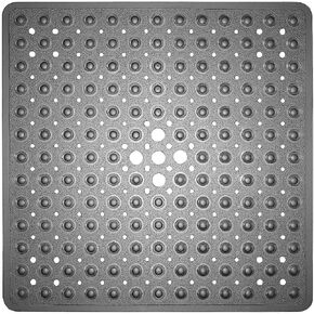 سجادة حمام مربعة من YINENN مقاس 53.34 × 53.34 سم مع أكواب شفط وثقوب تصريف ، غير قابلة للانزلاق وقابلة للغسل للاستحمام (بيج) in Kuwait