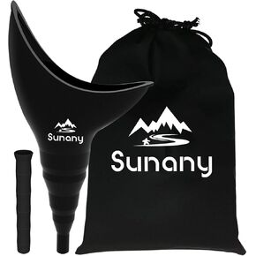 Female Urination Device,Reusable Silicone Female Urinal Foolproof Women Pee Funnel Allows Women to Pee Standing Up,Women's Urinal with Drawstring Bags is The Perfect Companion for Travel and Outdoor
